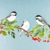 cap chickadee In Snow diamond painting