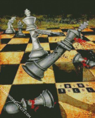 chess board war diamond paintings