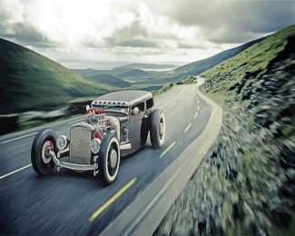 classy hotrod car diamond paintings