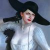 classy vintage vampire lady diamond paintiing