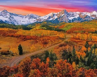 colorado Snowy Mountains diamond painting