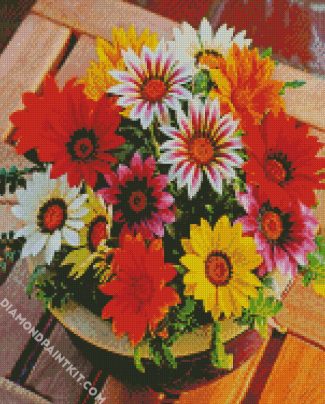 colorful Gazanias diamond paintings