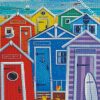 colorful beach huts diamond paintings