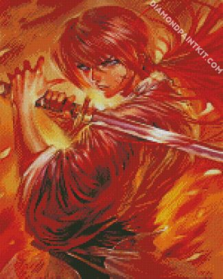 cool Kenshin Himura diamond paintings