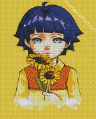 cute Himawari Uzumaki and sunflowers diamond paintings