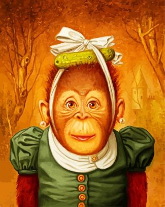 cute female monkey diamond paintings