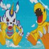 digimon agumon and gabumon anime diamond paintings