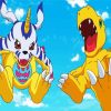 digimon agumon and gabumon anime diamond painting