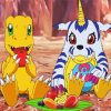 digimon agumon and gabumon diamond painting