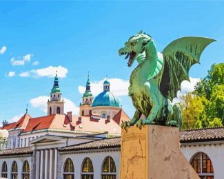 dragon bridge Ljubljana diamond paintings