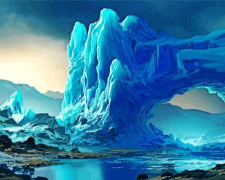 fantasy glacier landscape diamond painting