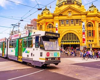 flinders street station Melbourn diamond painting