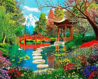 fuji Gazebo diamond painting