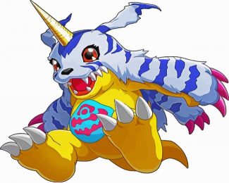 gabumon digimon anime diamond painting