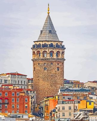 galata Tower diamond painting