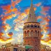 galata tower diamond painting