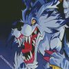 garurumon digimon anime diamond paintings