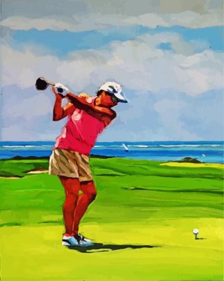 golfer woman diamond paintings