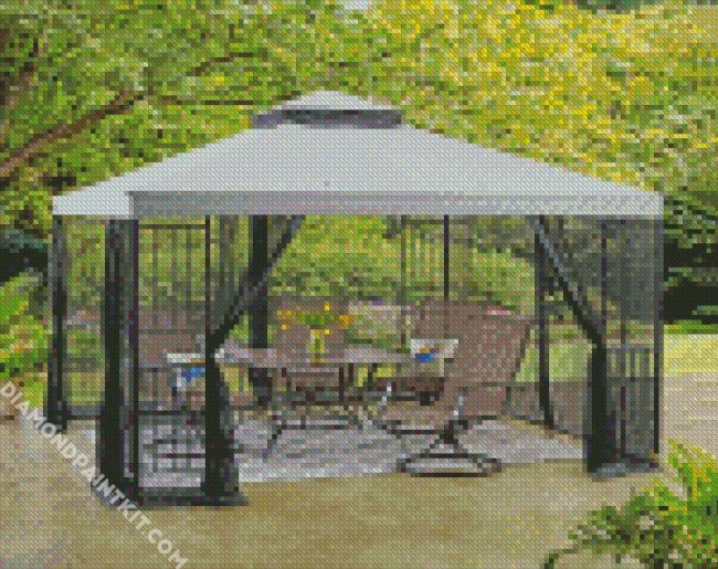 grey Gazebo diamond paintings