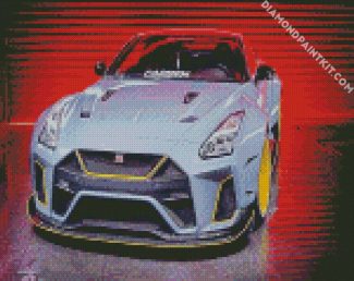 grey gtr car diamond paintings