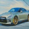 grey nissan gtr diamond paintings