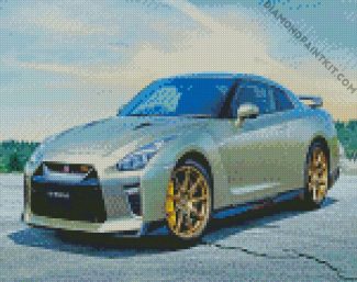 grey nissan gtr diamond paintings