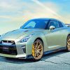 grey nissan gtr diamond painting