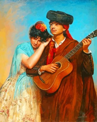 guitarist couple diamond paintings