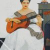 guitarist woman diamond paintings