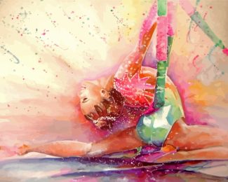 gymnastics Girl Art diamond painting