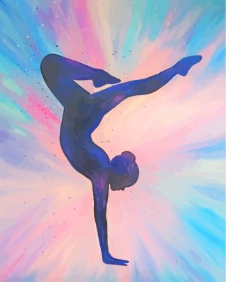 gymnastics Girl Silhouette diamond painting