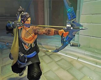 hanzo video game character diamond paintings