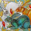 hares animals diamond painting