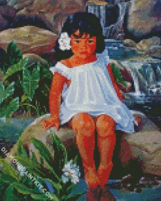 hawaiian girl diamond painting