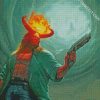 hellboy carrying a gun diamond paintiings