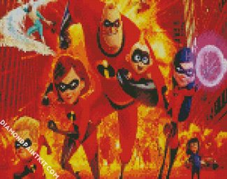 incredibles disney movie diamond paintings