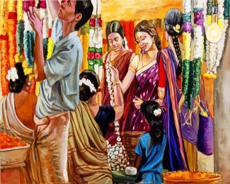 indian Market diamond painting