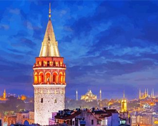 istanbul Galata tower diamond painting