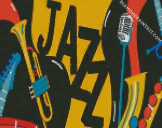 jazz illustration diamond paintings