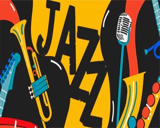 jazz illustration diamond paintings