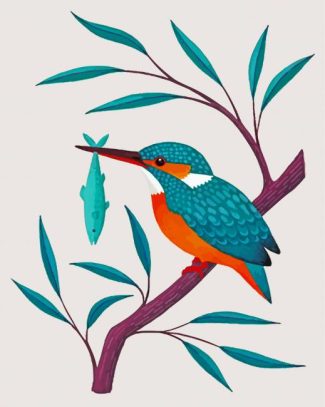 kingfisher art diamond painting