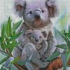 koala bear and baby diamond paintings