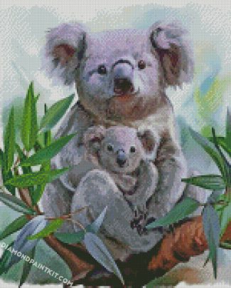 koala bear and baby diamond paintings