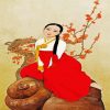 korean woman diamond painting