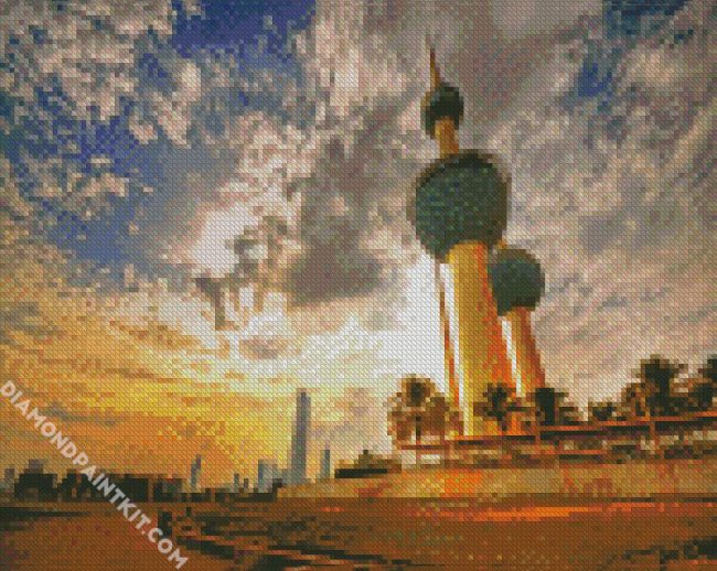 kuwait towers diamond paintings