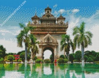 Laos Patuxay Monument diamond paintings