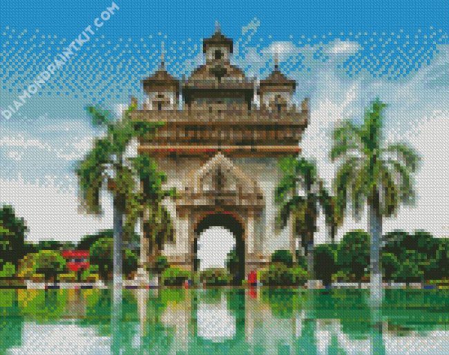 Laos Patuxay Monument diamond paintings