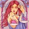 libra woman diamond painting