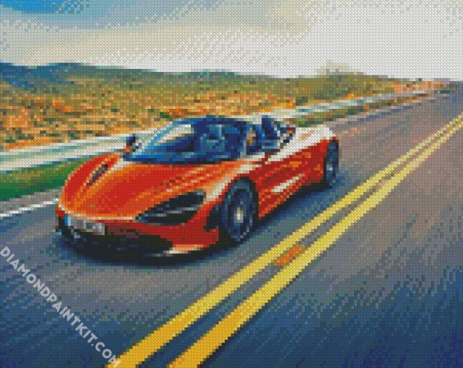 mclaren car diamond paintings