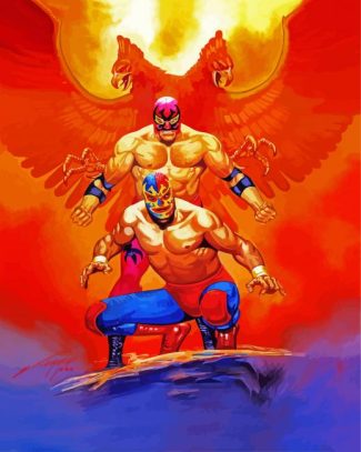 mexican wrestlers diamond paintings